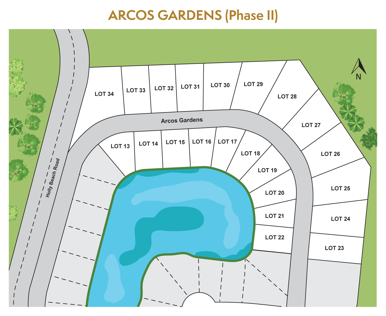 Arcos Gardens Phase II Lot Map
