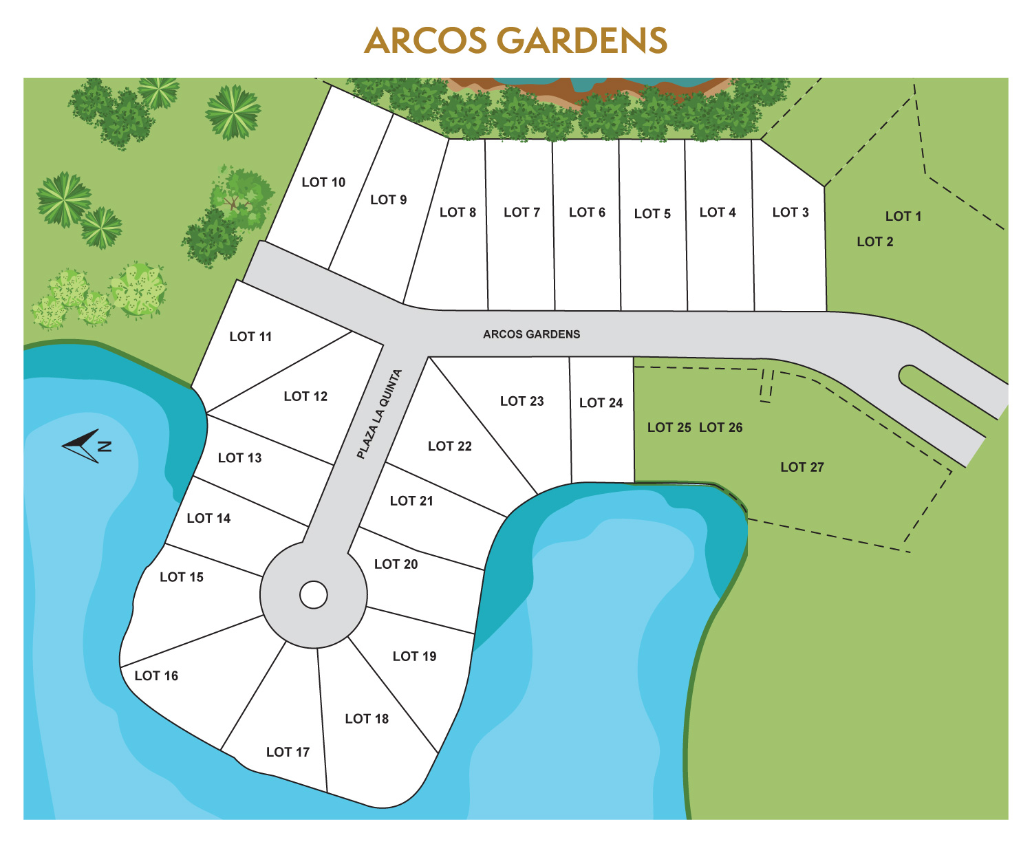 Arcos Gardens Lot Map