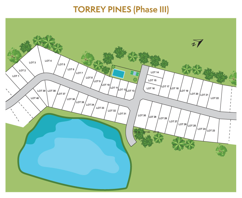 Torry Pines Phase III Lot Map