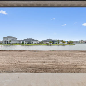 View of waterfront lot being developed in Laguna Vista, Texas